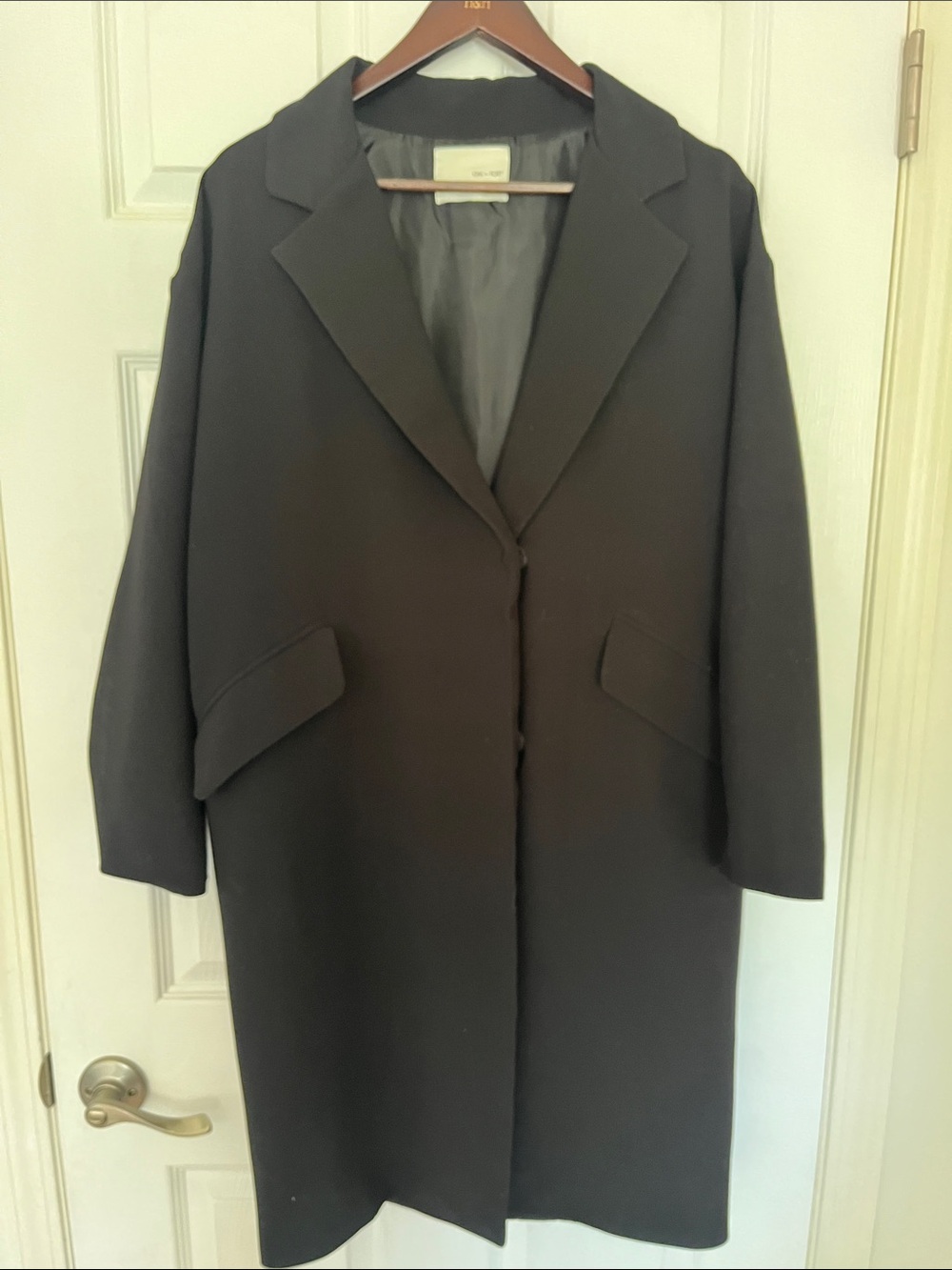 Oak & Fort Black Trenchcoat